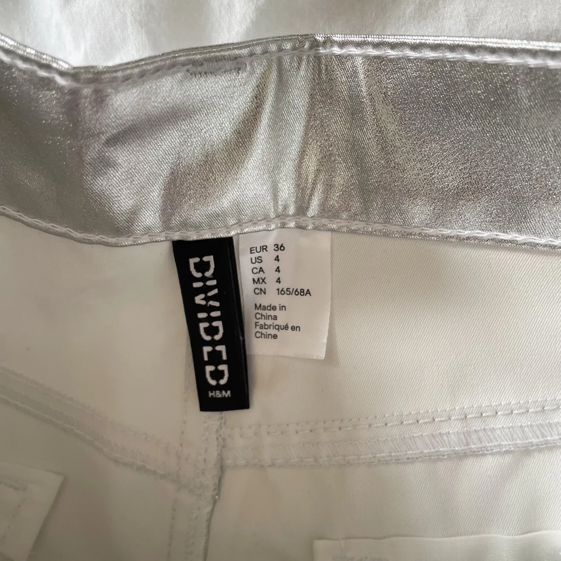 H&M Silver Metallic Pants - Image 4