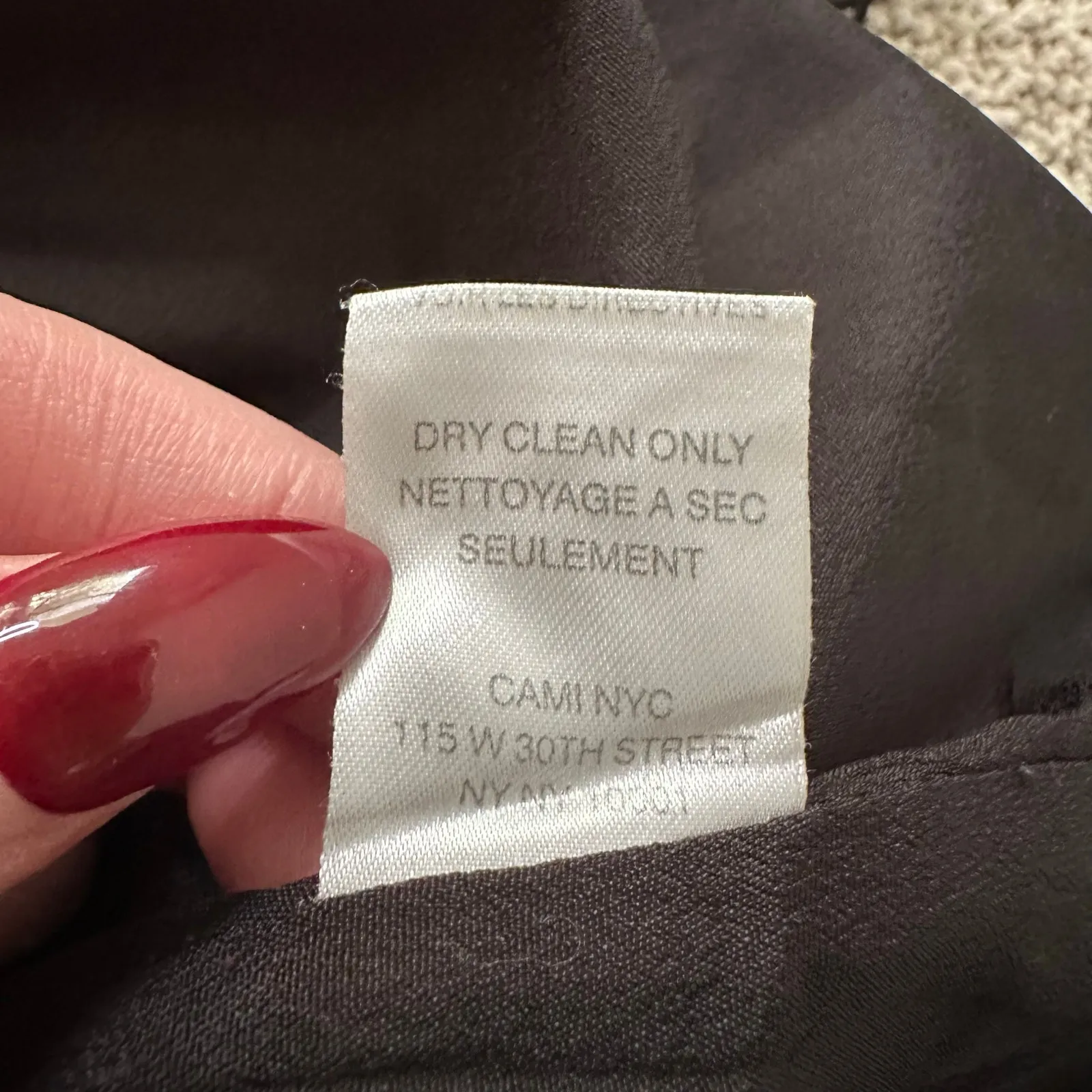 Cami NYC black silk lace back sleeveless tank top size M - Image 8