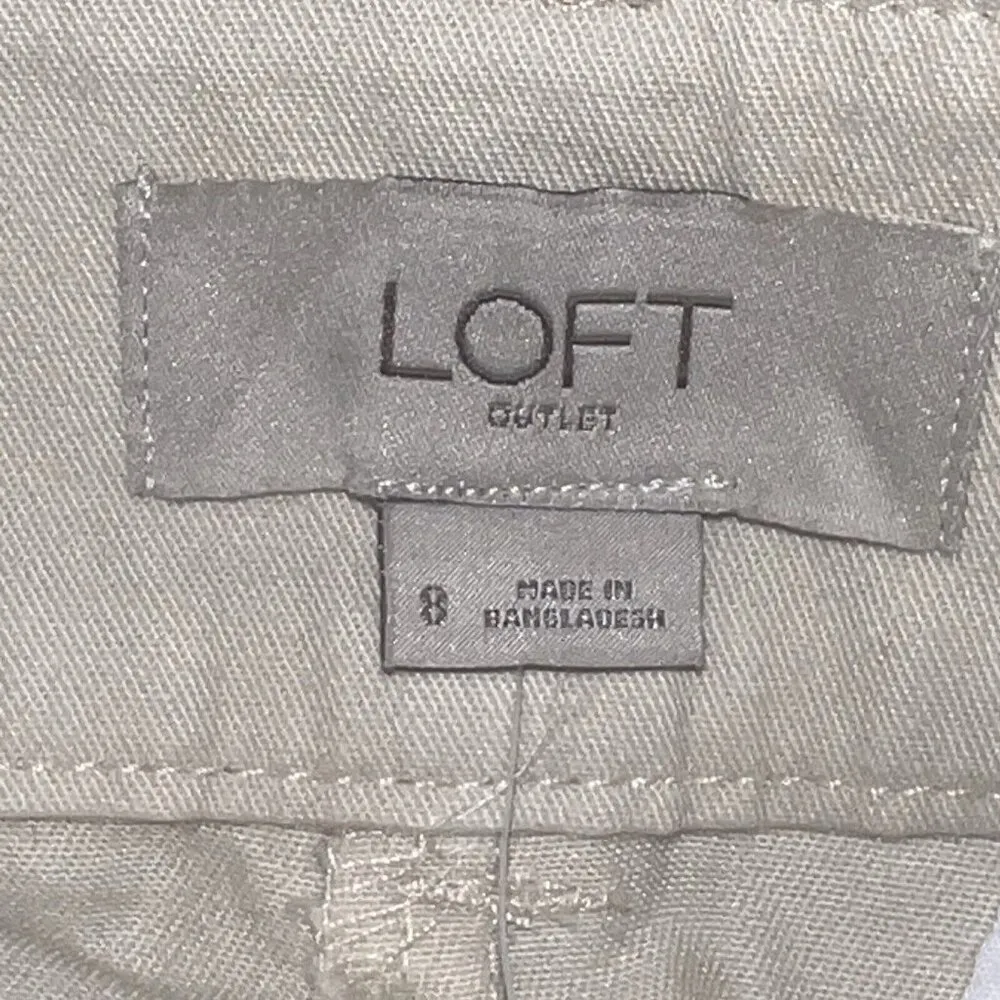 LOFT Outlet Women's‎ Cotton Shorts Khaki 4”Inch Short Size 8 Chino Outdoor New - Image 4
