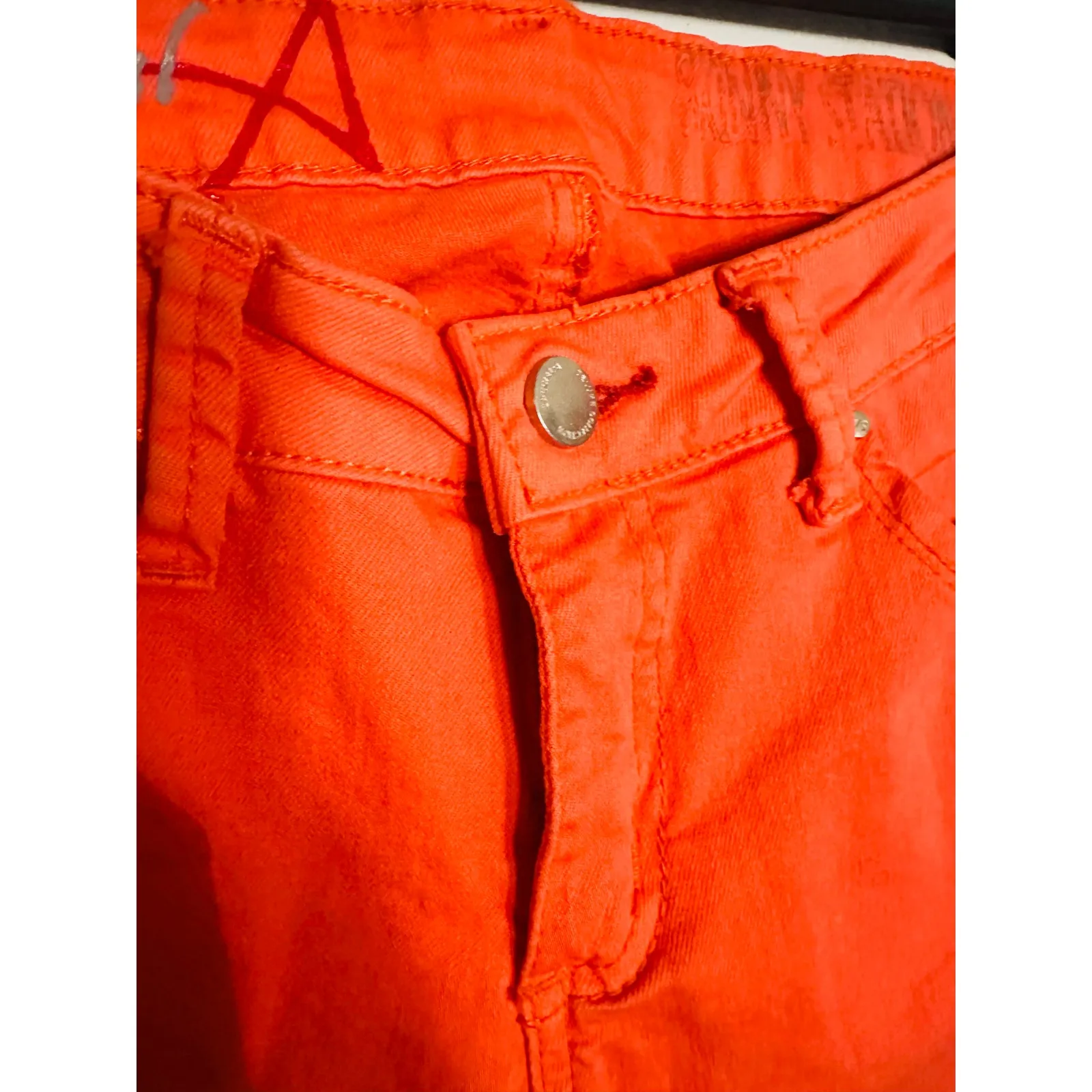 Vintage SPECIAL A Orange Cotton Spandex Blend Low Rise Skinny Jeans size 9 - Image 8