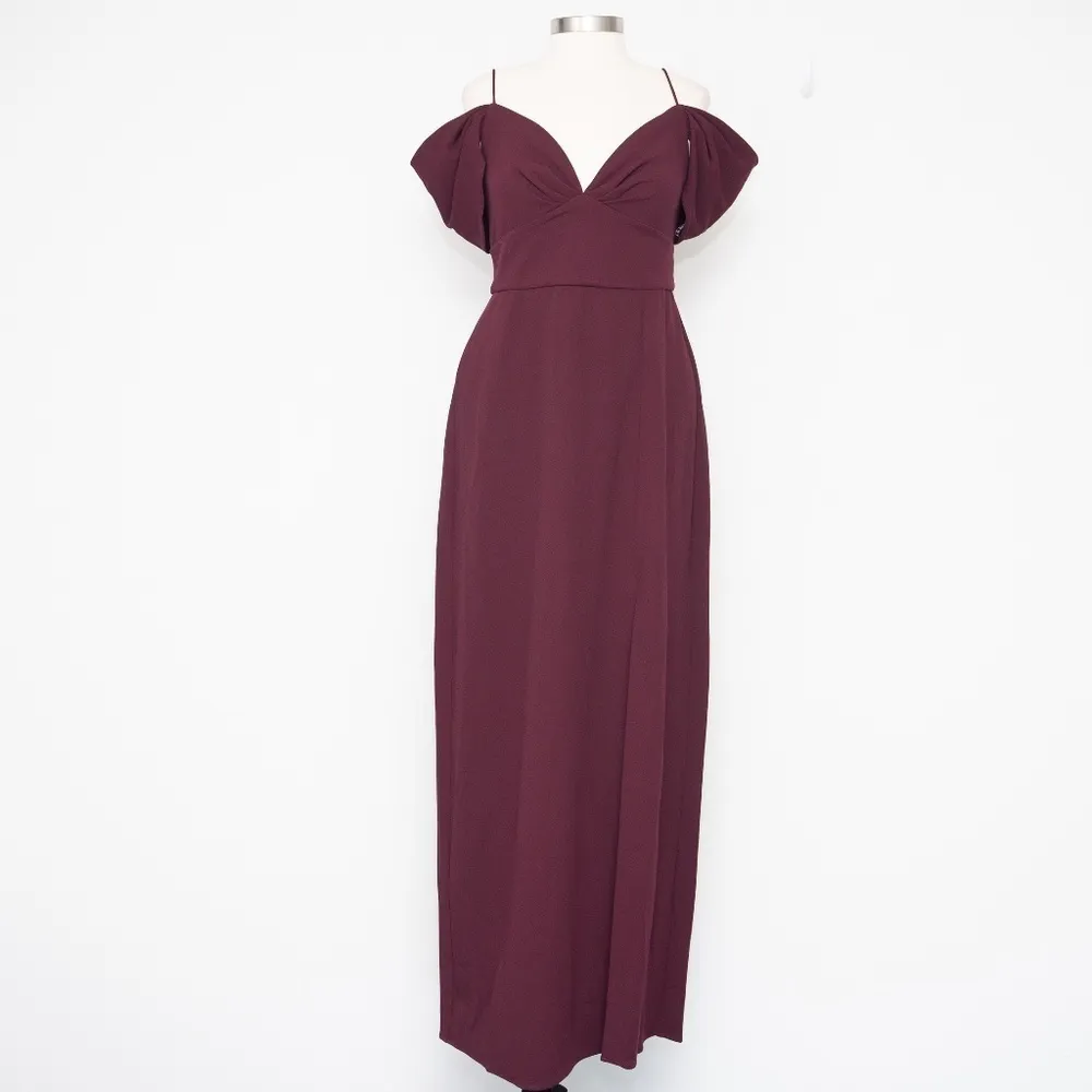 Sachin Babi Brittany Stretch Crepe Gown Deep Wine - Image 2