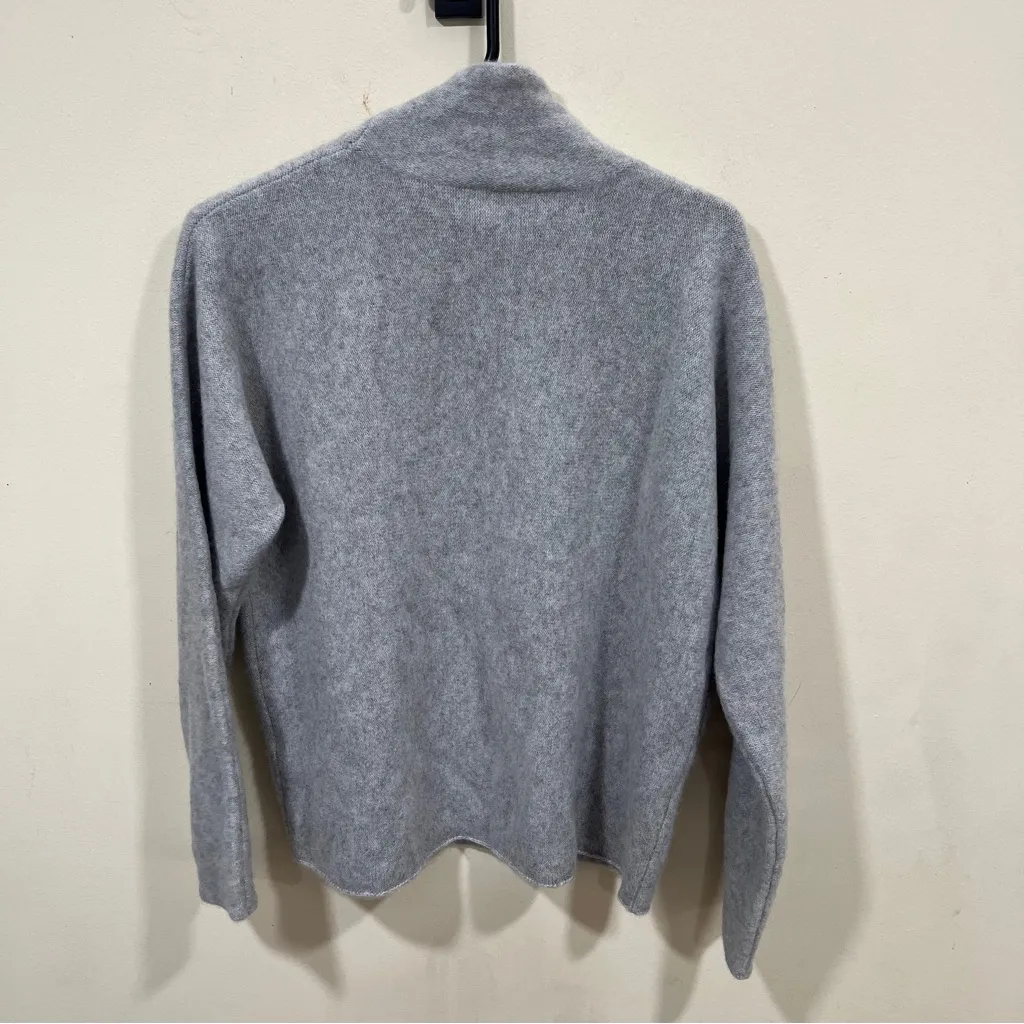 NWT VINCE Stone Grey Cashmere Boxy Turtleneck Sweater small 100% cashmere - Image 7