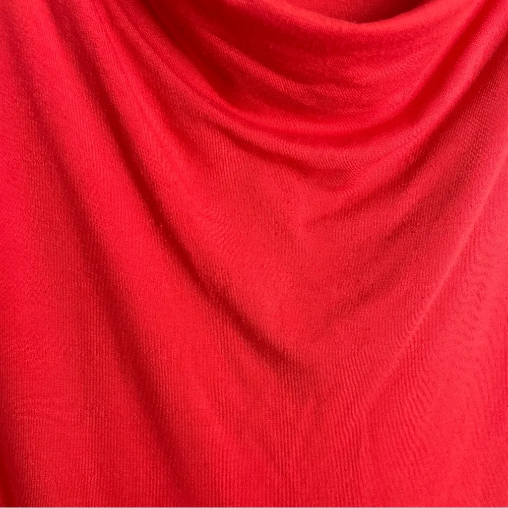 Eileen Fisher‎ $198 Stretch Cowl Neck Firefly Red Orange Dress Size XS - Image 7