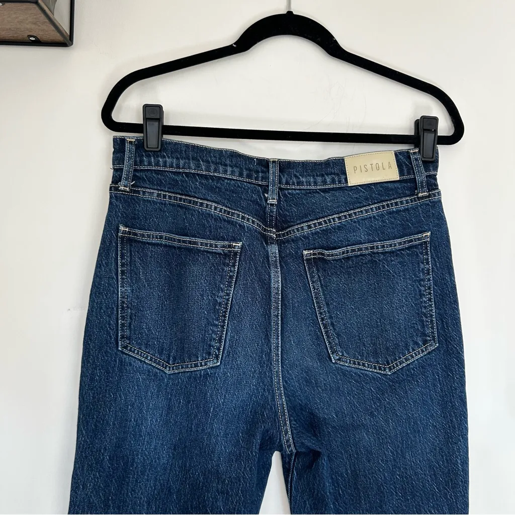 Pistola Bri High Rise Slim Straight Denim Blue Jeans Size 30 - Image 4