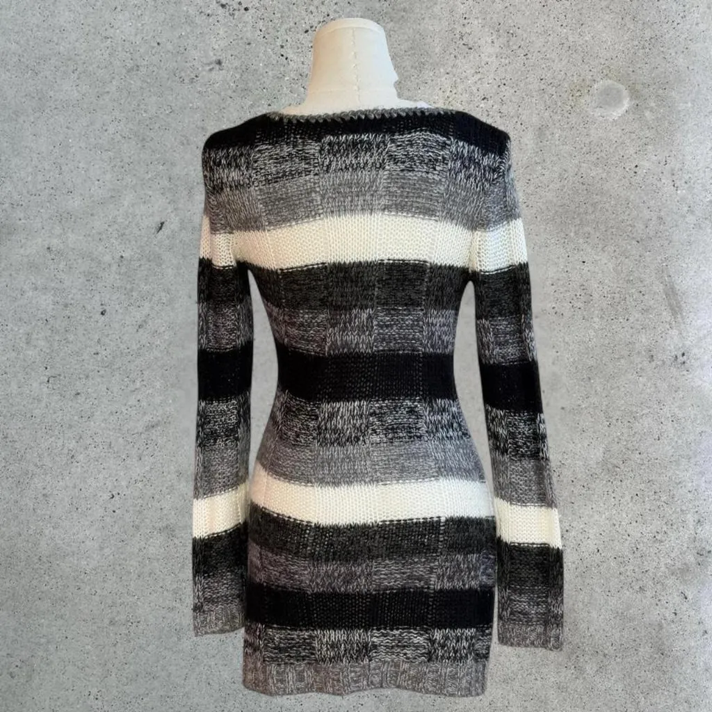 y2k striped sweater dress Gray - Image 5