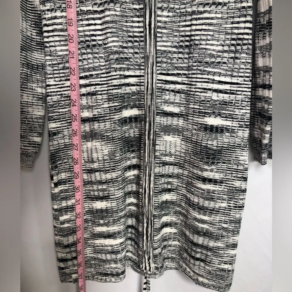 Steve Madden Sophie Stripe Black/White Bodycon Sleeves Large Viscose Knit NWT - Image 9