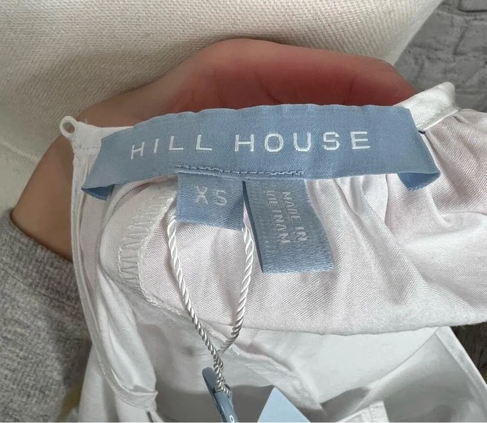 HILL HOUSE THE FRANCESCA Top High Low Keyhole Back Short Puff Sleeve Size XS - Image 6