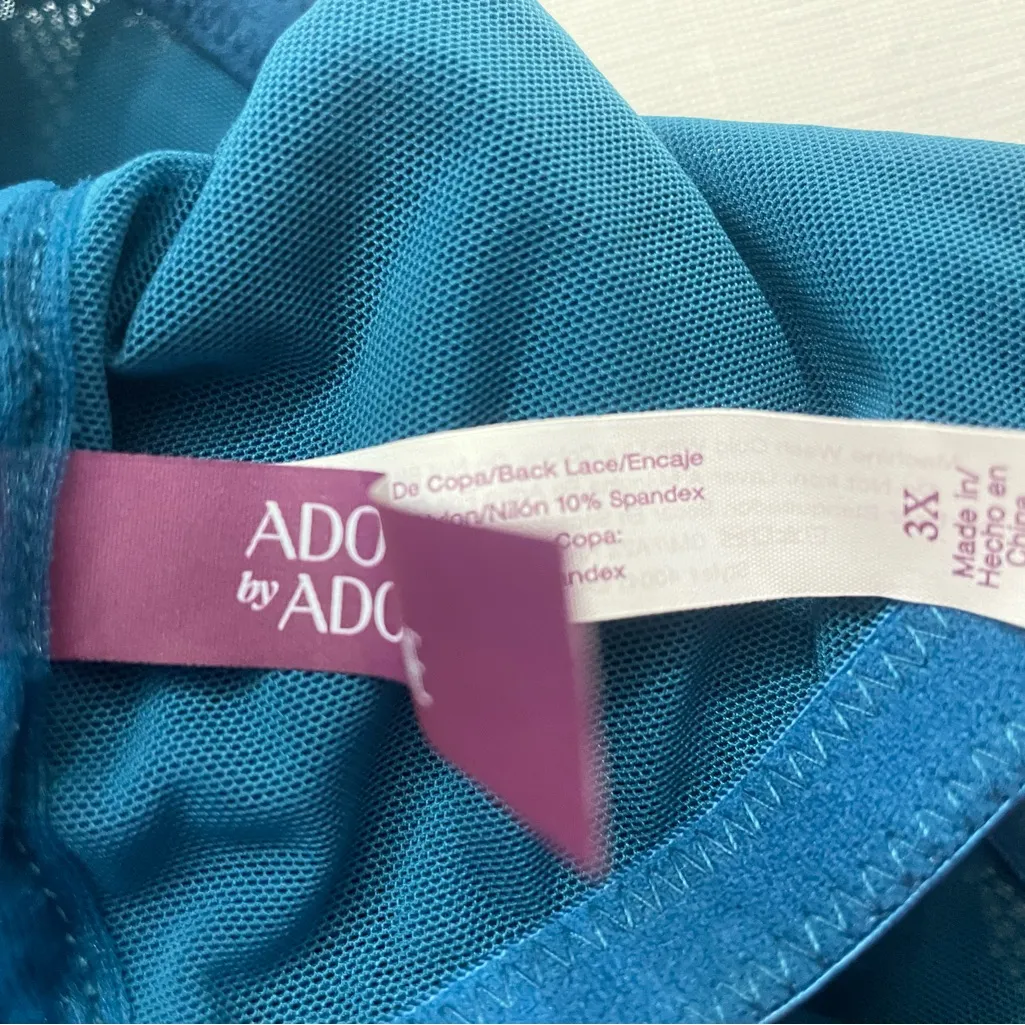 Adore Me Blue Lace Bra with Adjustable Straps
Size 3X - Image 6