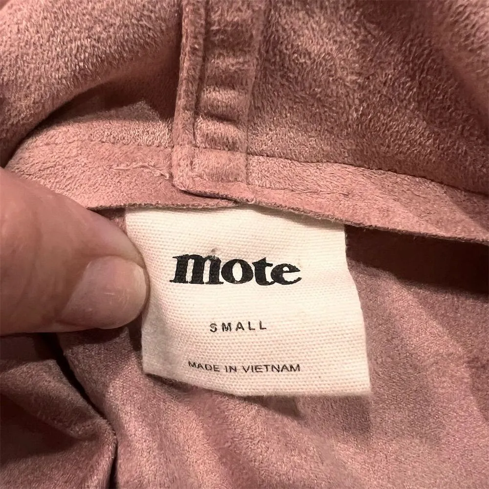 Mote Women's Drape Front Jacket Pink Size S Asymmetrical Zip Casual - Image 8