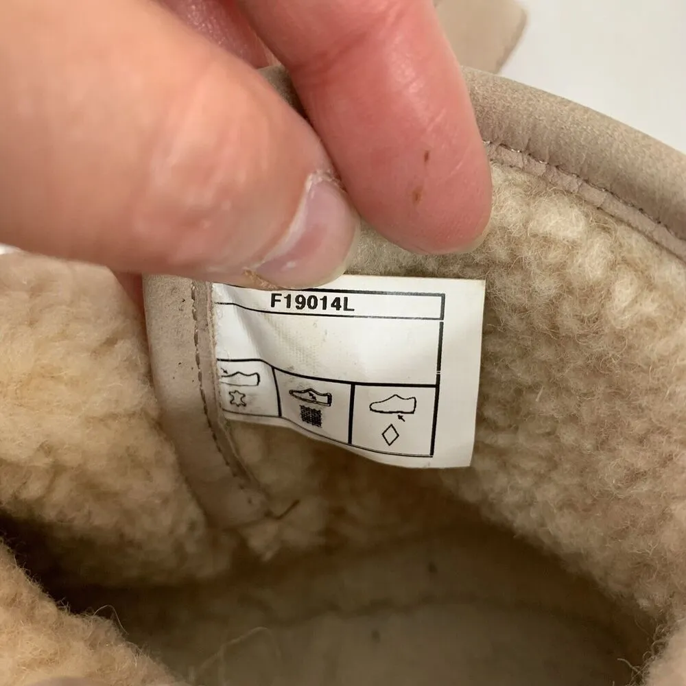 Ugg Sz 6 Boots Rella Beige Suede Shearling Lined Ankle Short Booties Snap Strap - Image 8