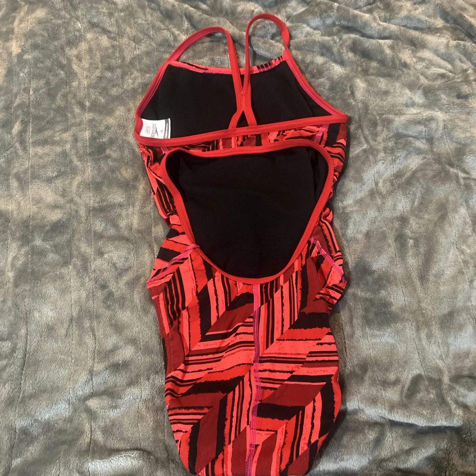 Speedo Endurance Swimsuit 1pc Athletic Womens 26 / 0 $84 Speedo Red 601 - Image 4