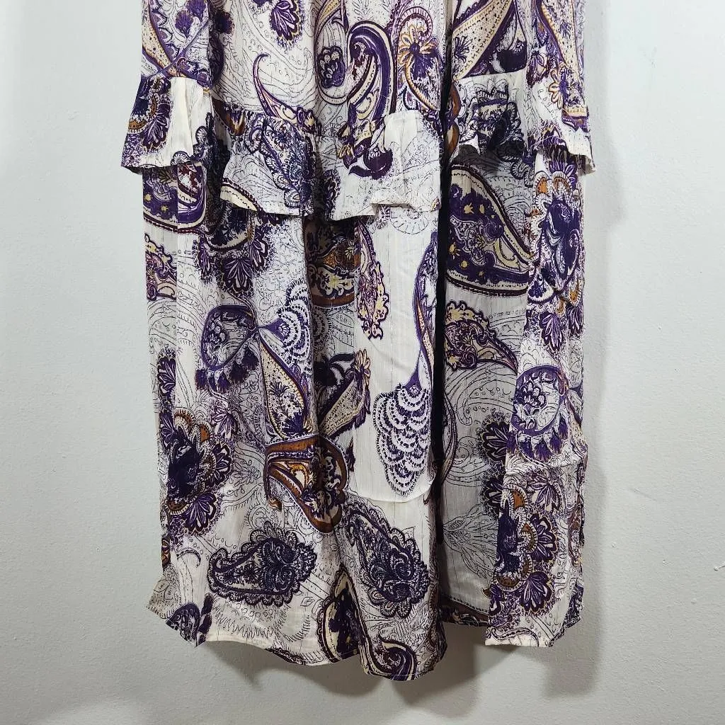 Band of the Free Paisley Tiered Maxi Dress Size Small Wedding Guest Dress - Image 4
