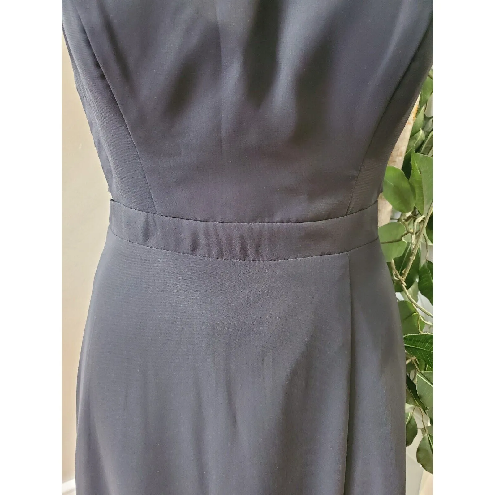 Azazie Women's Black Polyester Halter Neck Sleeveless Long Maxi Dress Size A4 - Image 6