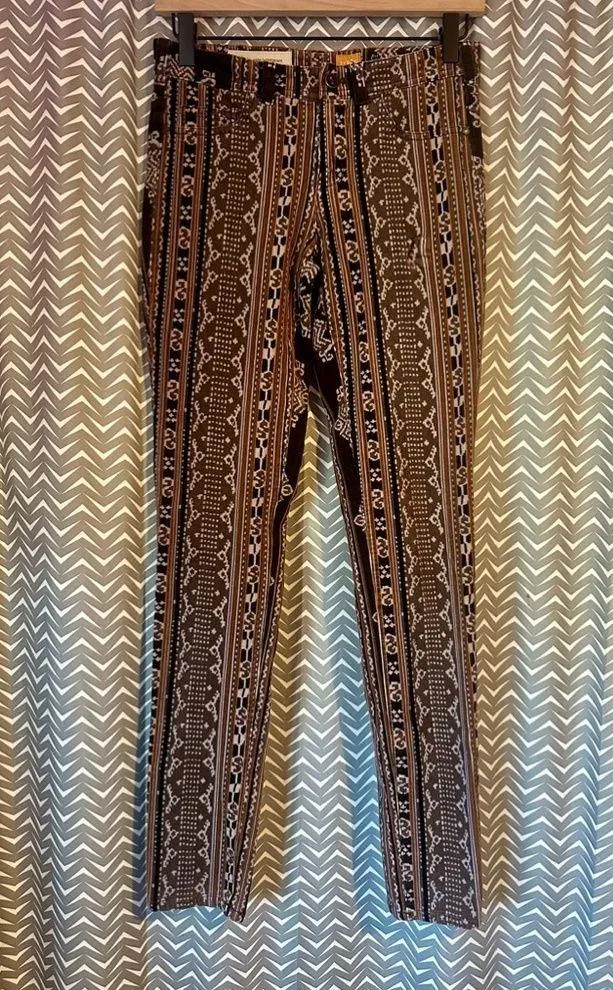 Anthropologie / Pilcro and Letterpress | Serif Printed Corduroy Pants, Size 26T - Image 1