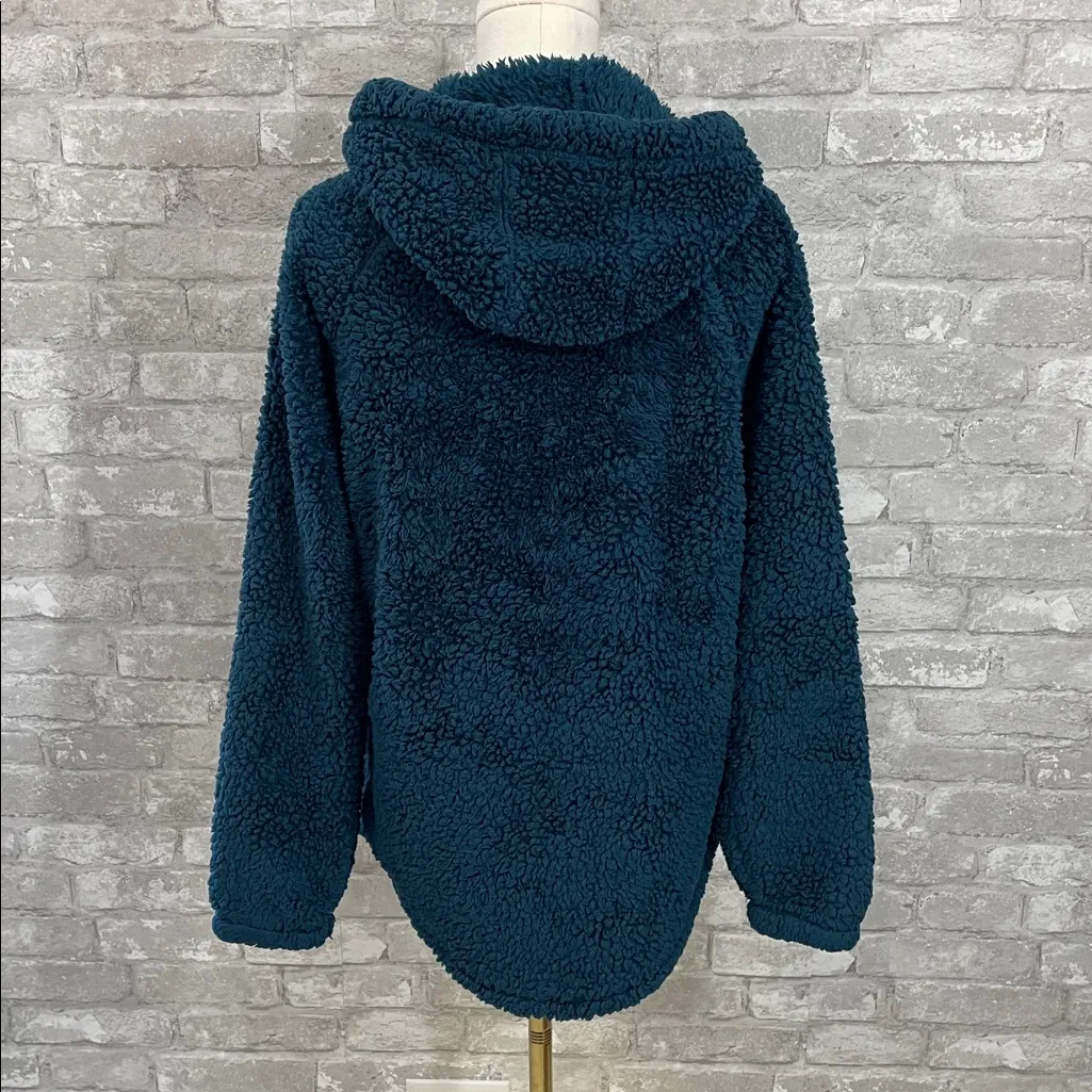 Eddie Bauer Teal Sherpa 1/4 Zip Pullover - Image 4