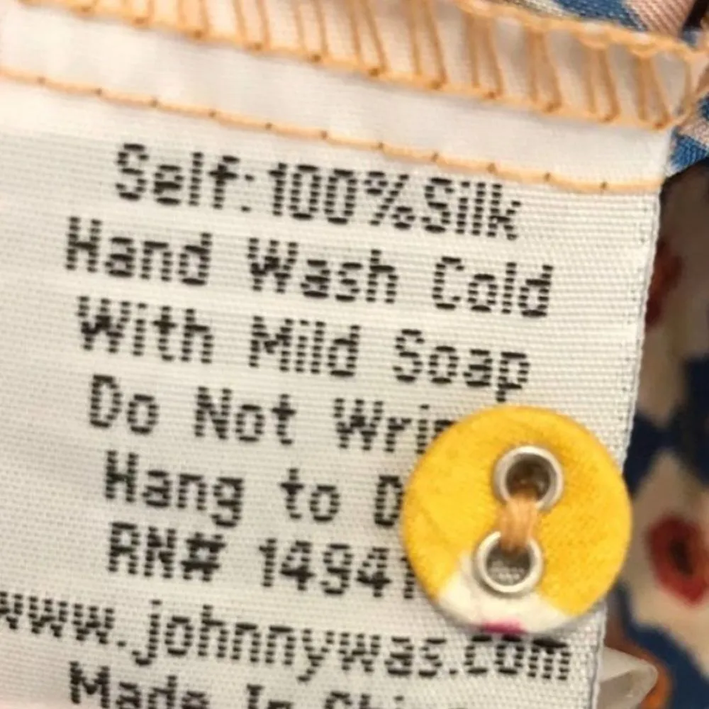 Johnny Was NEW Sasha Maine Tunic Top Orange Floral Paisley Silk S - Image 10