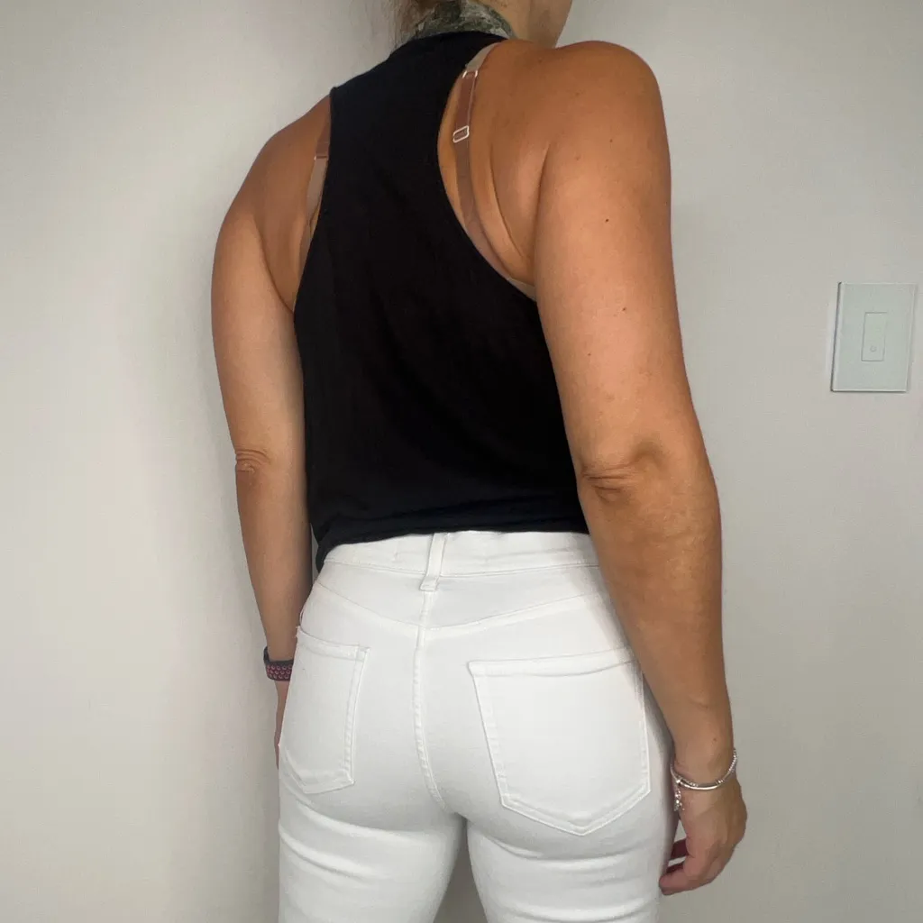 Helmut Lang Women Tank Artsy Art To Wear Silk Watercolor Print Designer Luxury - Image 3