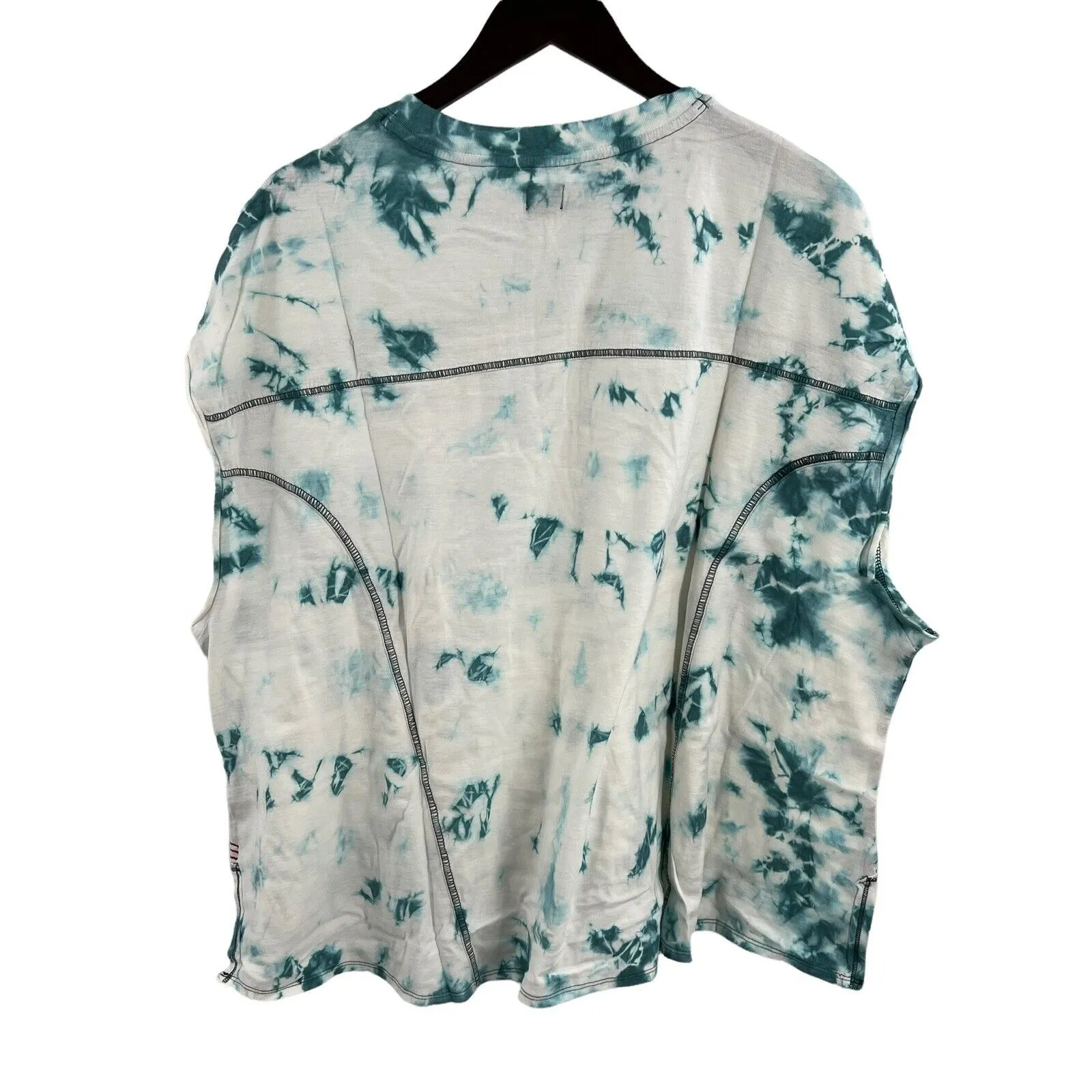 Urban Outfitters BDG Blue‎ Marble Tie Dye Hero Muscle Tee Oversize Size Med New - Image 6