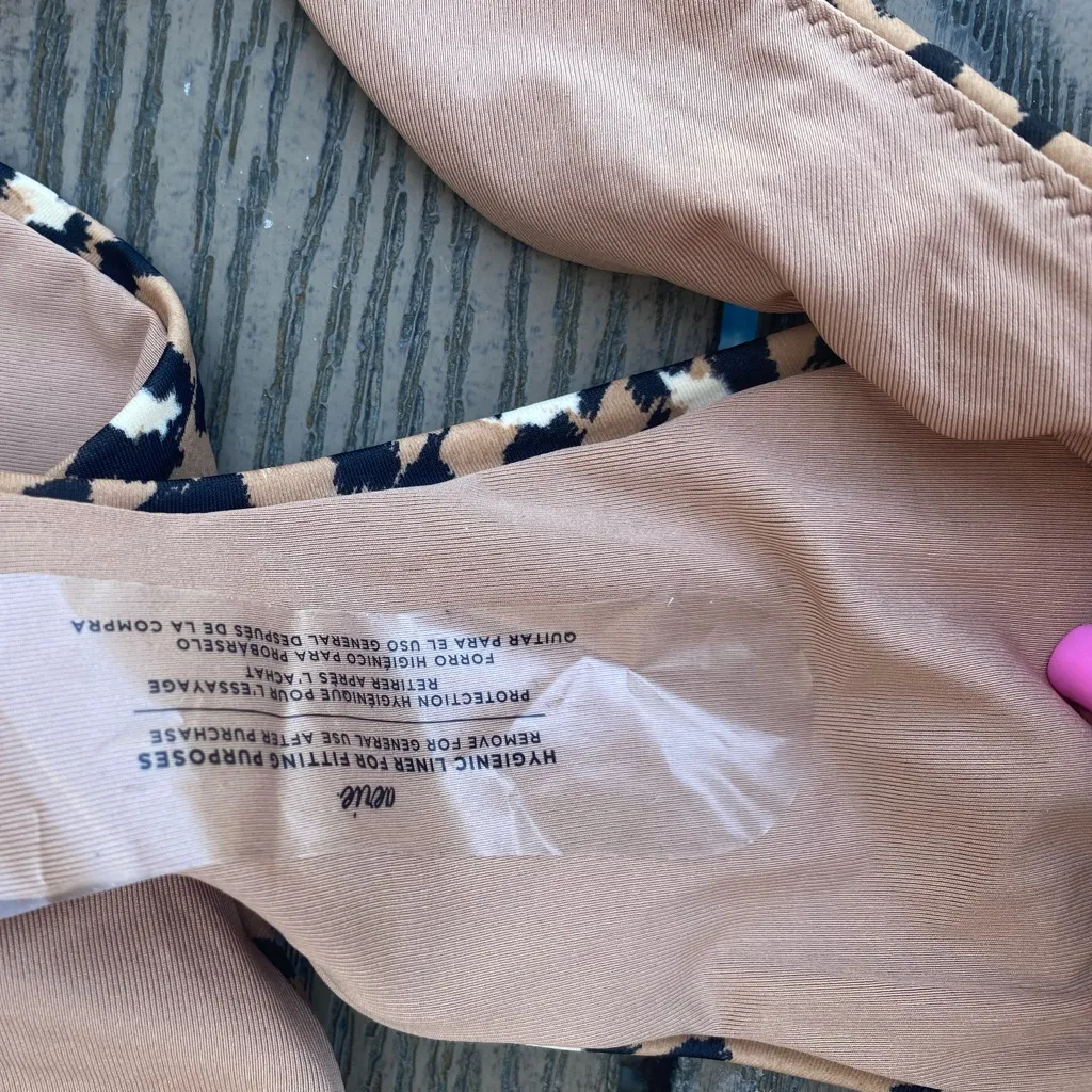 NWT aerie medium cheekier cheetah print animal print high cut swim bikini - Image 4