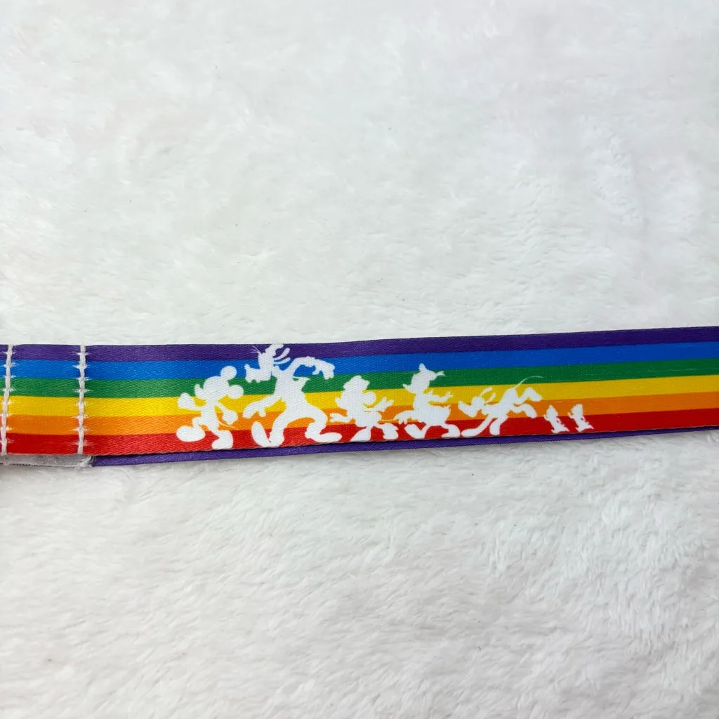 Disney Parks Rainbow‎ Pride Reversible Lanyard Mickey Icons/Rainbow Stripes - Image 7