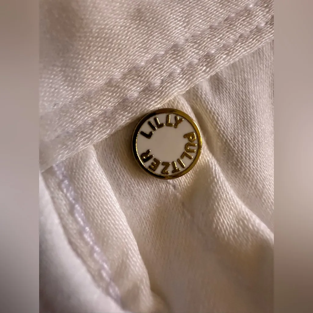 NWT Lilly Pulitzer Worth Skinny Custom Embellishment Pearls Resort White Size 2 - Image 13