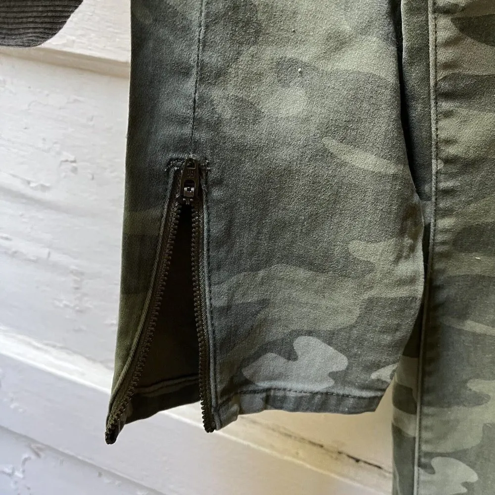 Banana Republic Heritage Camo army green Skinny Ankle Zip Stretch Jean's Sz 25 - Image 7