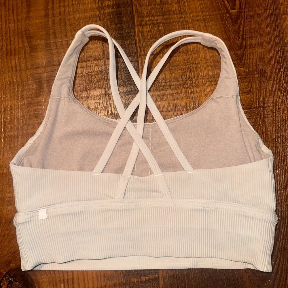 Lululemon Energy Bra *Long Line Texture White - Image 7