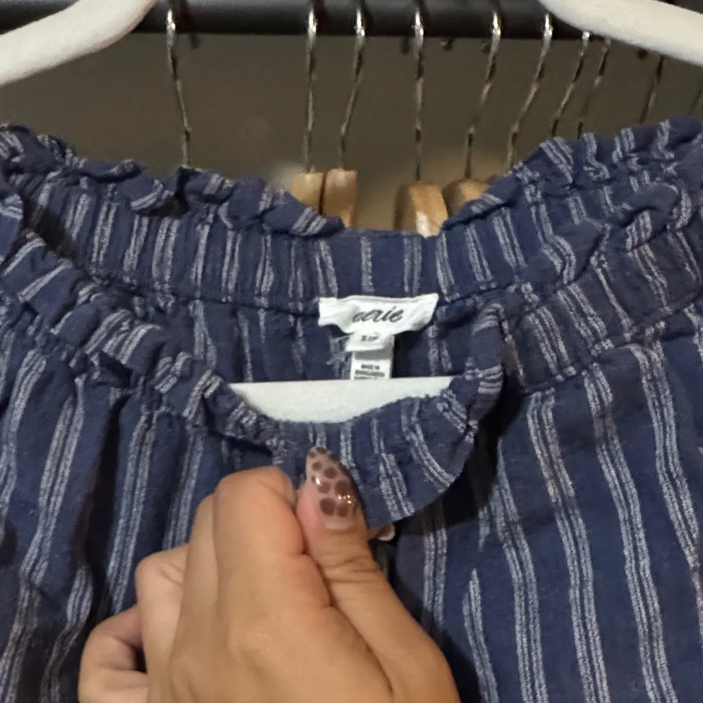 Striped Blue  Aerie linen Pants - Image 2