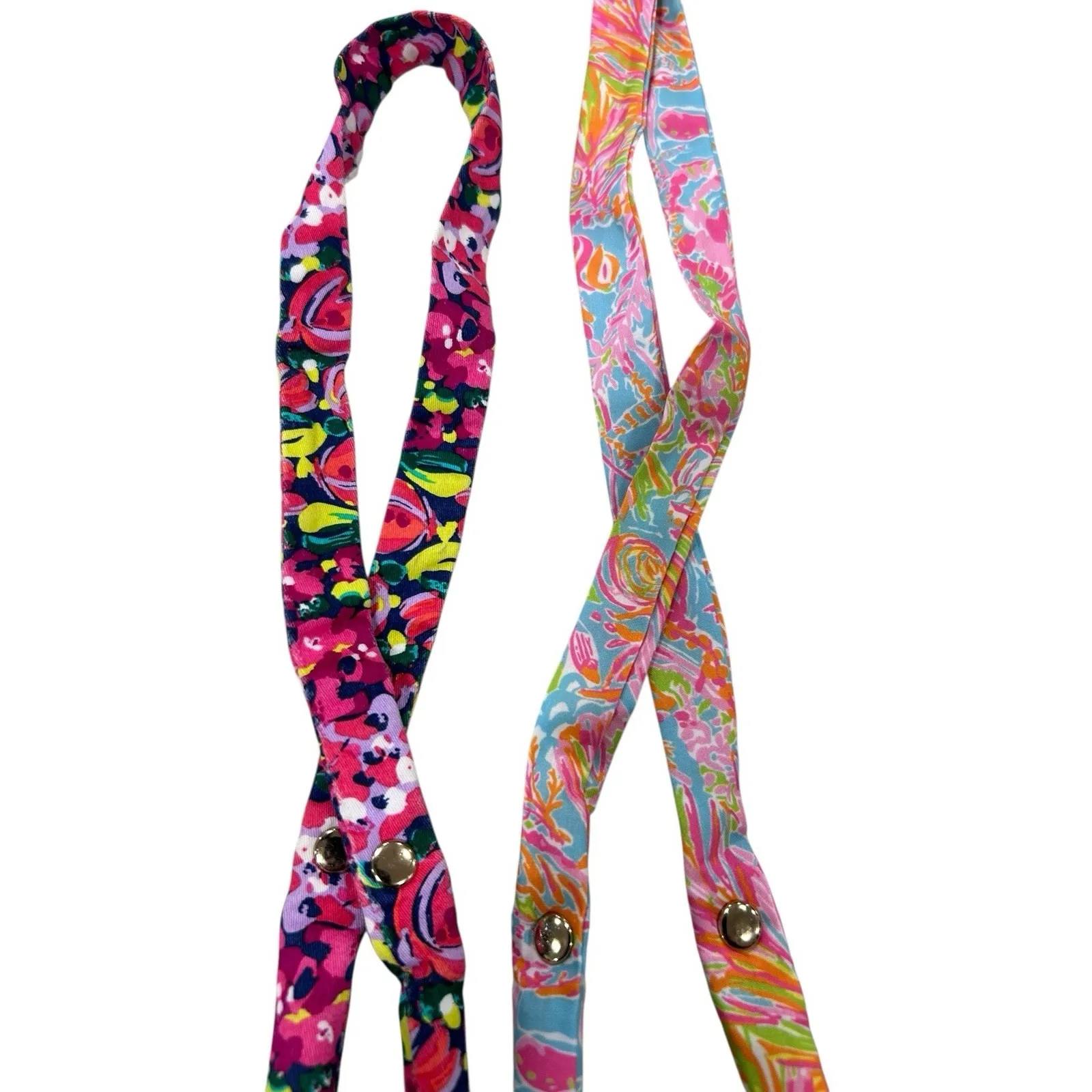Lilly Pulitzer Print Fabric Eyeglass Holders –Set of 2 – Colorful Glasses Straps - Image 6