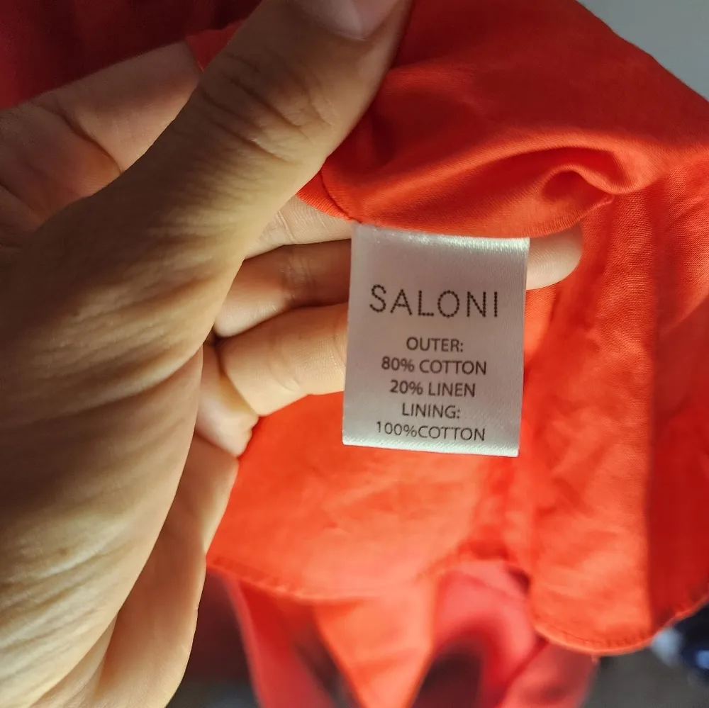 Saloni Bibba Belted Cotton And Linen - Image 5