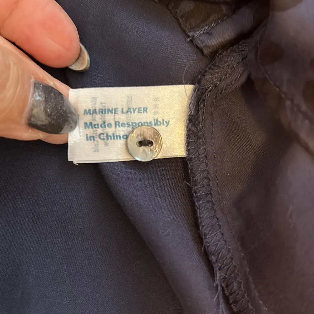 Marine Layer Rory Long Sleeve Ruffle Blouse Cheetah - Image 9