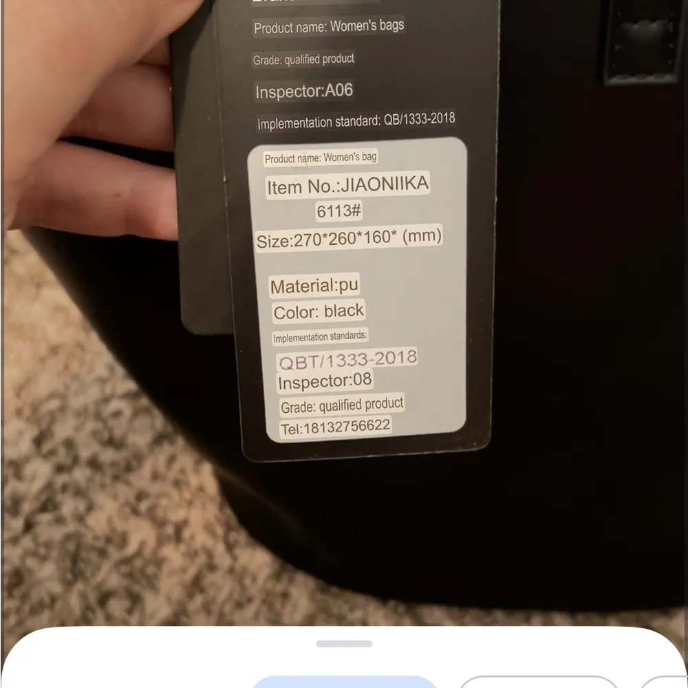 Elegant Black Leather Tote Bag - Image 8