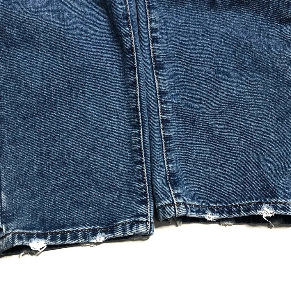 Showpo Classic Straight Mom Jeans Blue Size 10 - Image 5