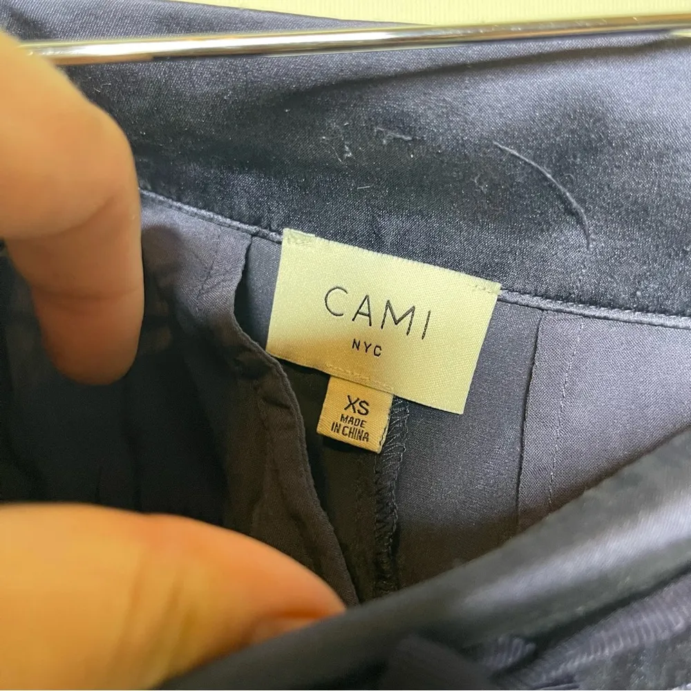 Cami NYC Navy Blue Drawstring Pull On Silk Pants XS - Image 6