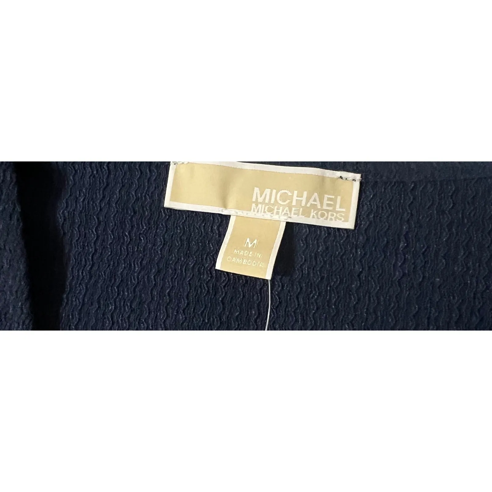 Michael Kors‎ Women's Midnight Blue Wrap Flutter Sleeve Top - Image 5