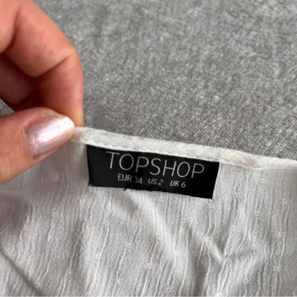 Topshop Open Shoulder Wrap Blouse - Image 8