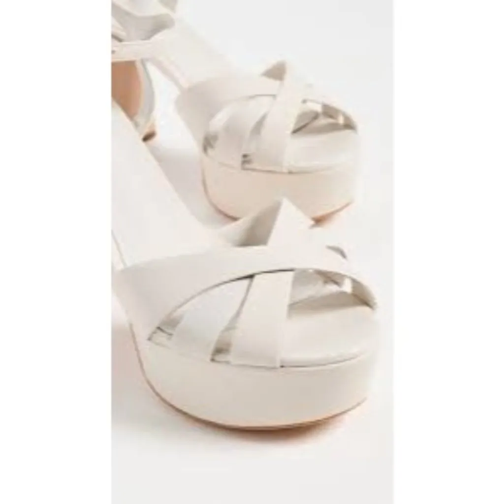 Schutz Keefa Sandals in White 9 with box Womens Platform High Heels - Image 14
