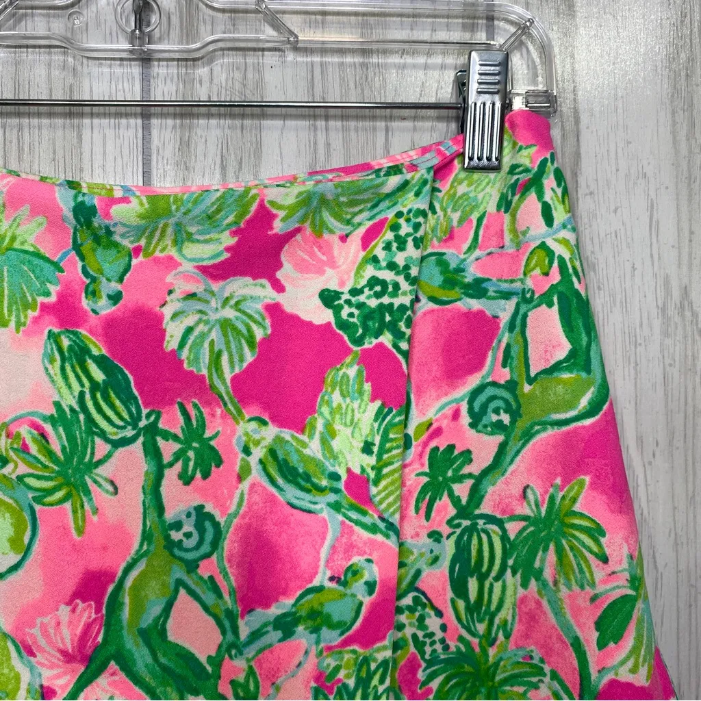 Lilly Pulitzer Cassia Skort Raz Berry Catty Shack Jungle Animal Print size 2 - Image 5