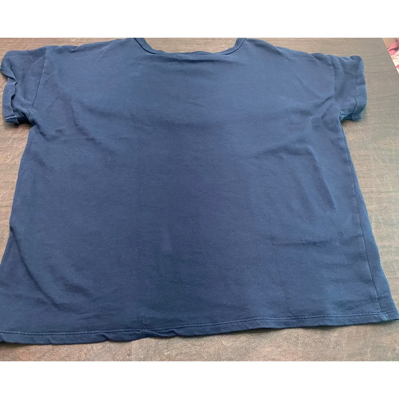 Loft Lounge Southwest Santa Fe Tassel Short Sleeve Shirt 100% Cotton‎ Comfy XL Blue - Image 2