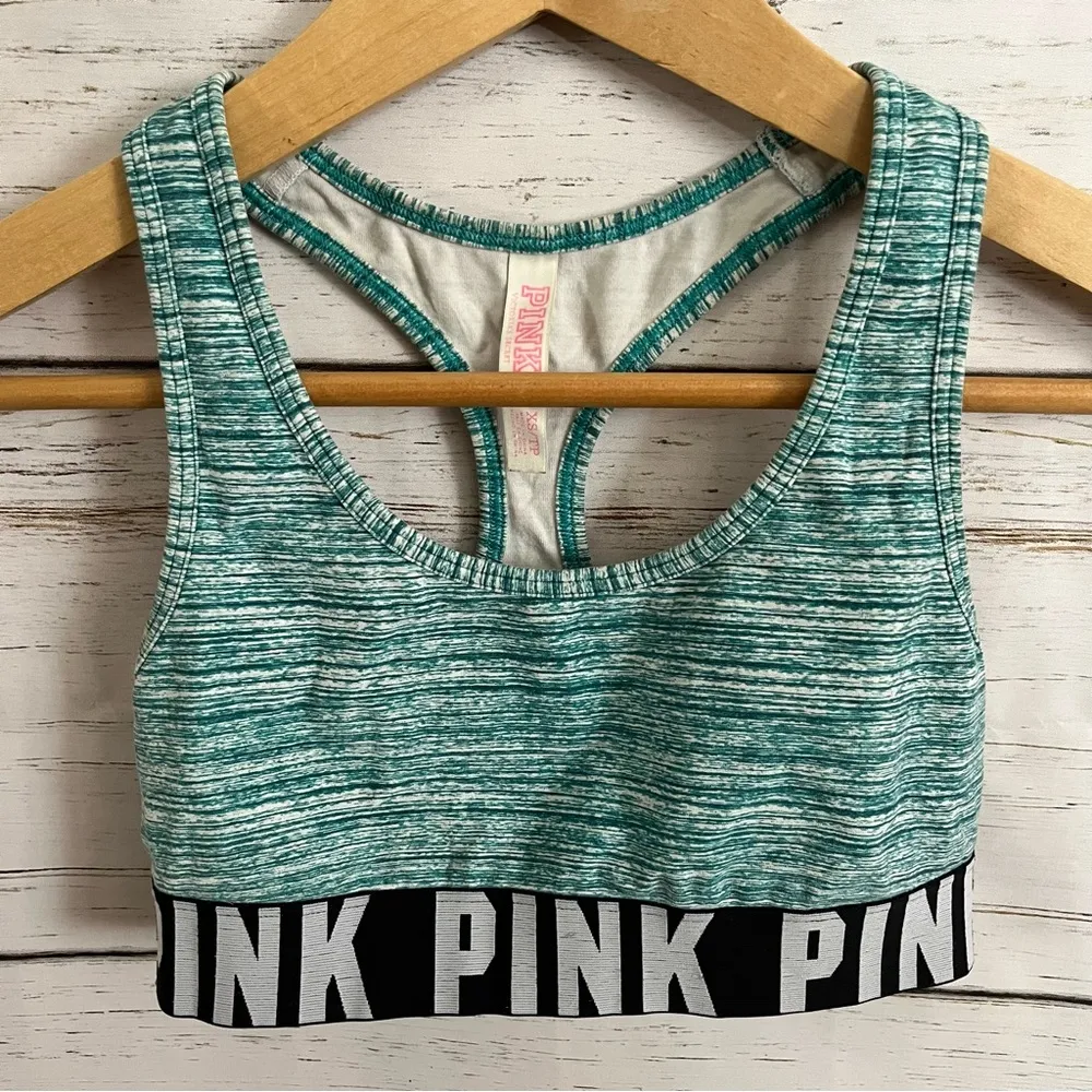 PINK teal sports bra - Image 2