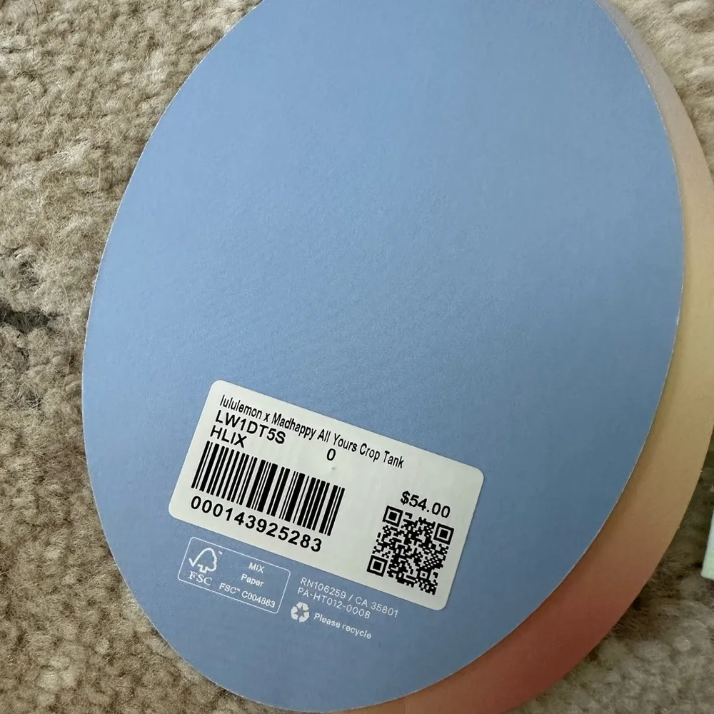 Lululemon x Madhappy All Yours Crop Tank Top Size 0 NWT - Image 6