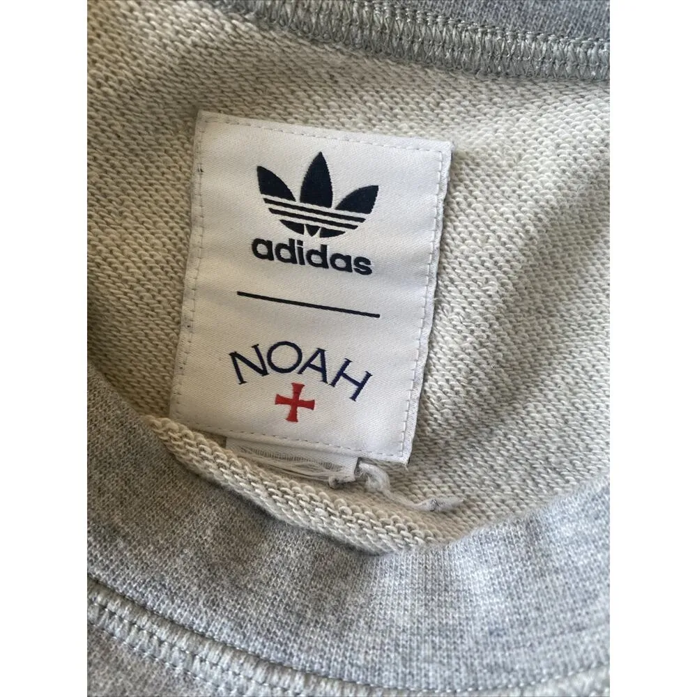 Adidas x Noah Womens Medium Gray Shell Pullover Sweatshirt Coastal Ocean Nautica - Image 6