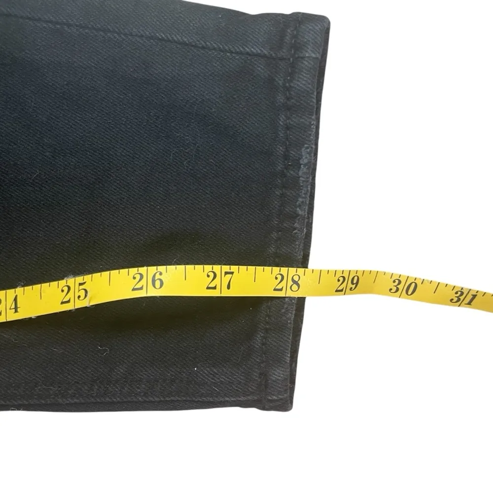 American Eagle Womens Jeans Size 4 Black Denim Mom Strigid High Rise Distressed - Image 11