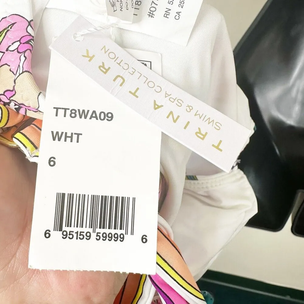 NEW Trina Turk Bathing Suit Sz 6 Key West Botanical Floral One Piece Swimsuit - Image 12