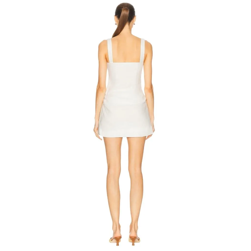 SIR. Jessamine Tie Mini Dress in Ivory 1/S New Womens Linen Tie White - Image 2