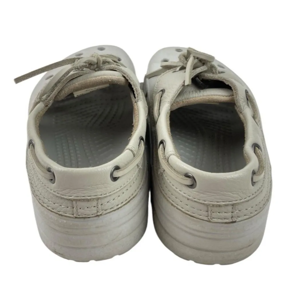 *Crocs Islander Pitcrew Crosslite Boat Shoes Unisex Adult W10 M8 Lace Up Leather - Image 7