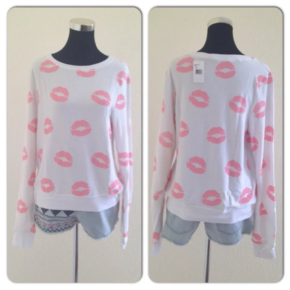 Wildfox Covered in Kisses Sweatshirt Size S - Image 2