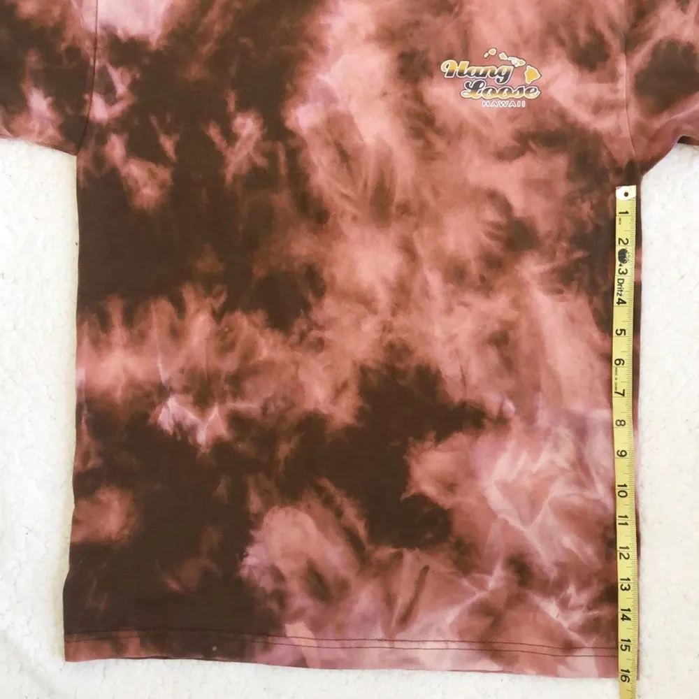 Alstyle Hawaiian Boho Hang Loose Kick Back Hippie Streetwear Tie Dye Shirt Sz M Brown Size M - Image 10