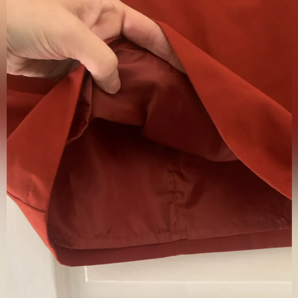 Oodji Burnt Umber Orange Mini Skirt Lined Pockets Size 38 Small/Medium - Image 3
