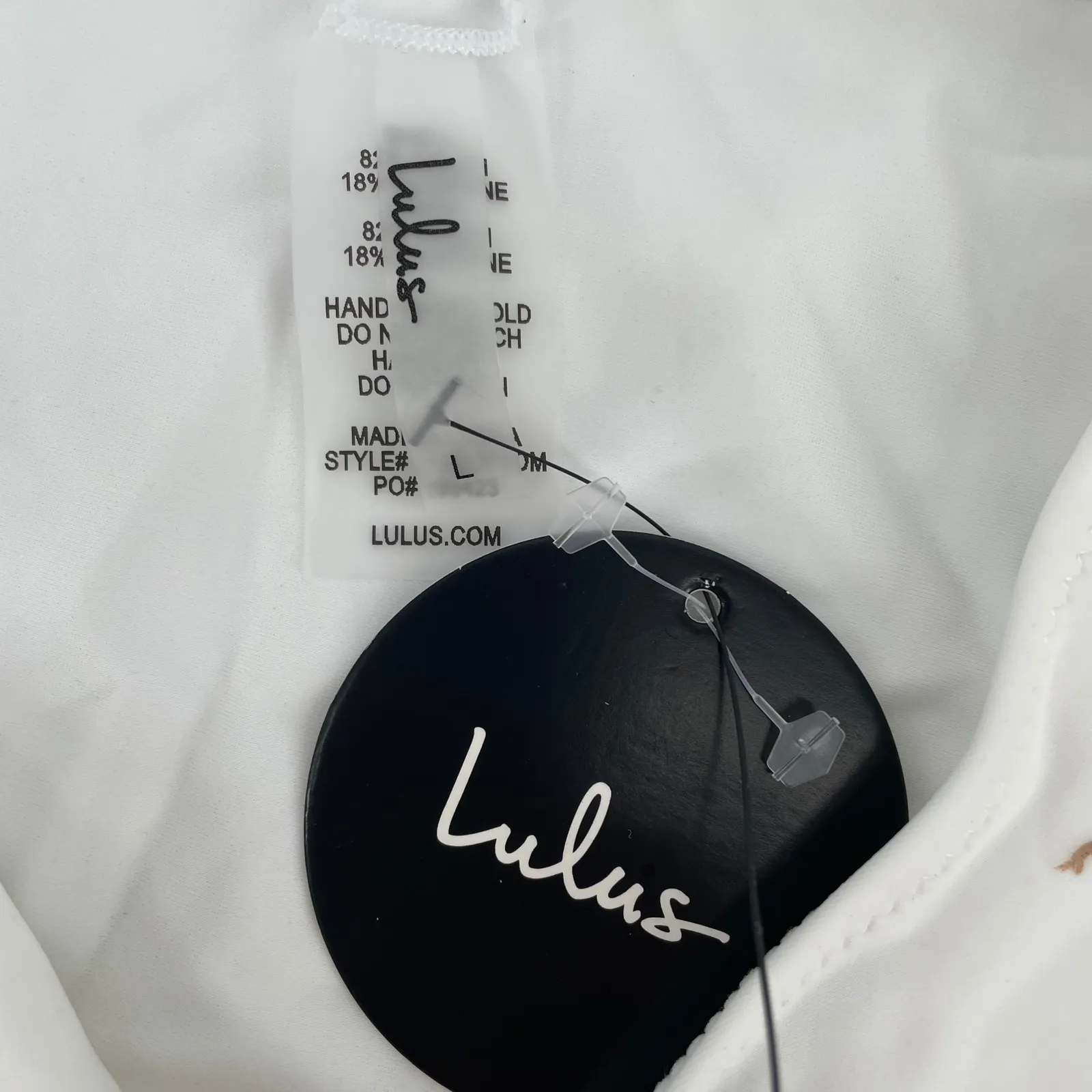 Lulus White High Waisted Bikini Bottoms Size L Style L13bottom - Image 4